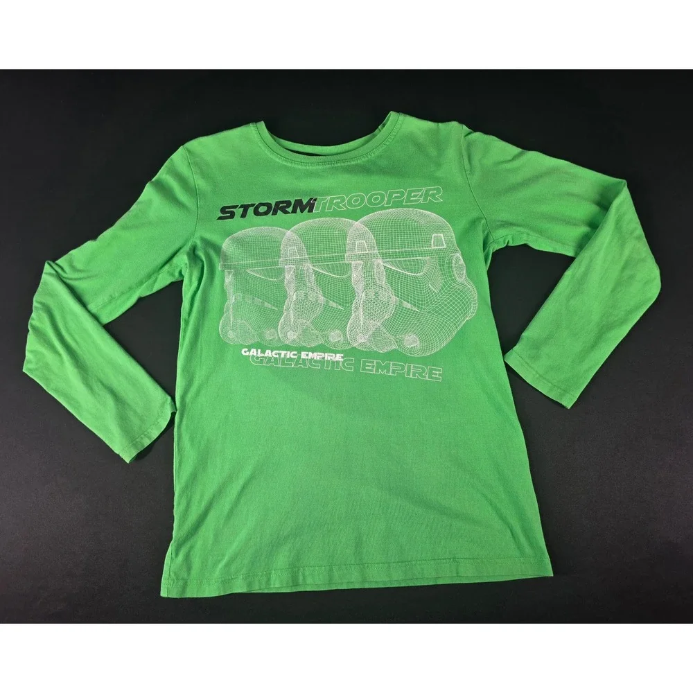 Star Wars Boys Green Stormtrooper Galactic Empire Long Sleeve Tee XL 158/164